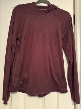 RBX Women's Hooded Pullover - Plum Athletic Burgundy Top